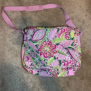 Vera Bradley Pink and Green Crossbody Bag